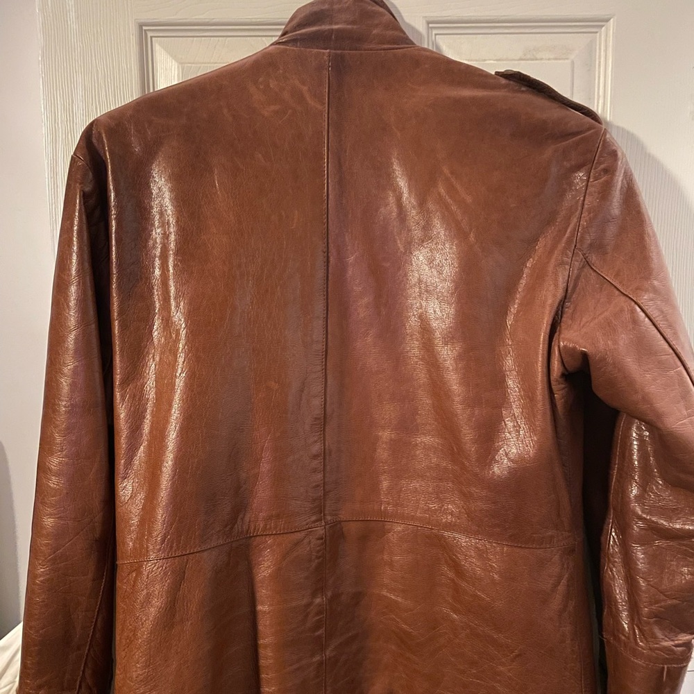 Leather field jacket